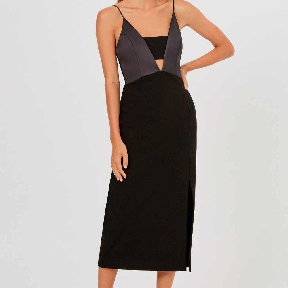 Finders Keepers the Label Serena Midi Dress Black